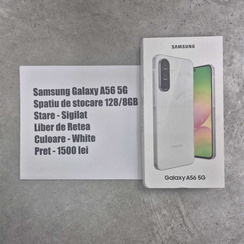 Telefon Samsung Galaxy A56 5G Alb Sigilat