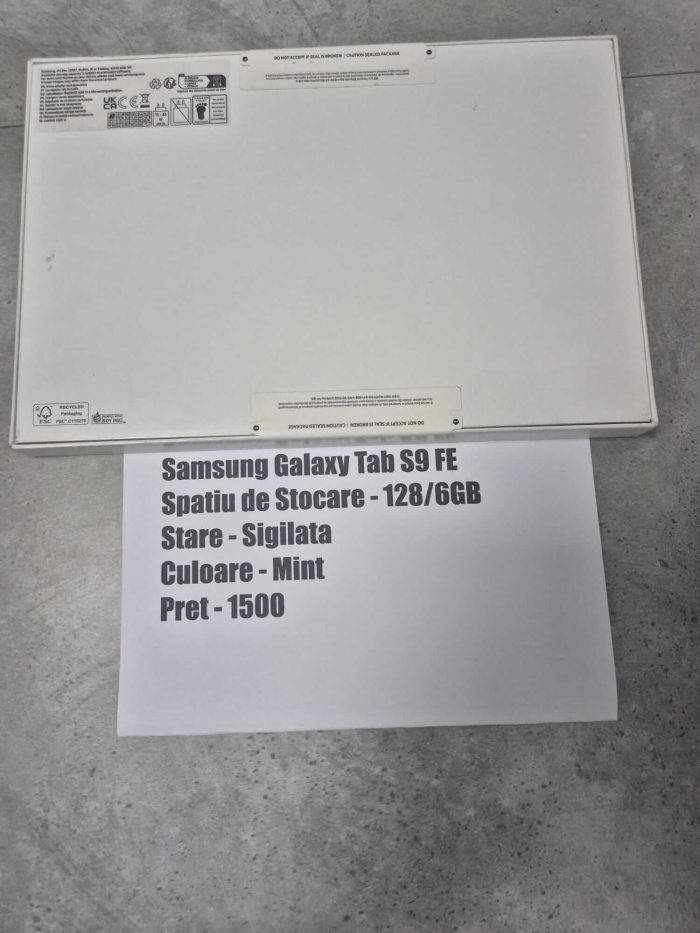 Tableta Samsung Galaxy Tab S9 FE Mint Sigilata - Image 2